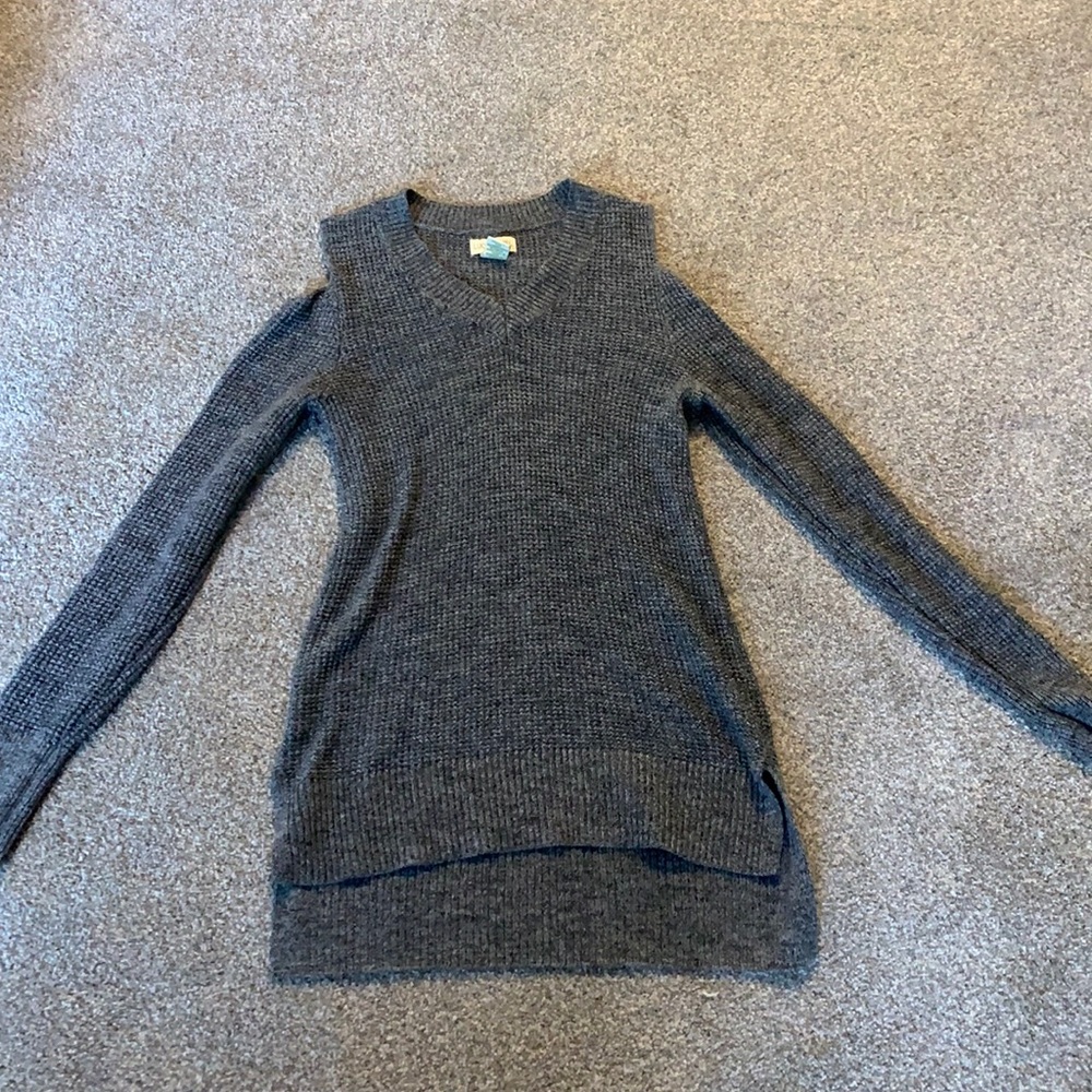 Gray knit sweater